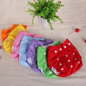 Baby's Solid Color Button Up Diaper