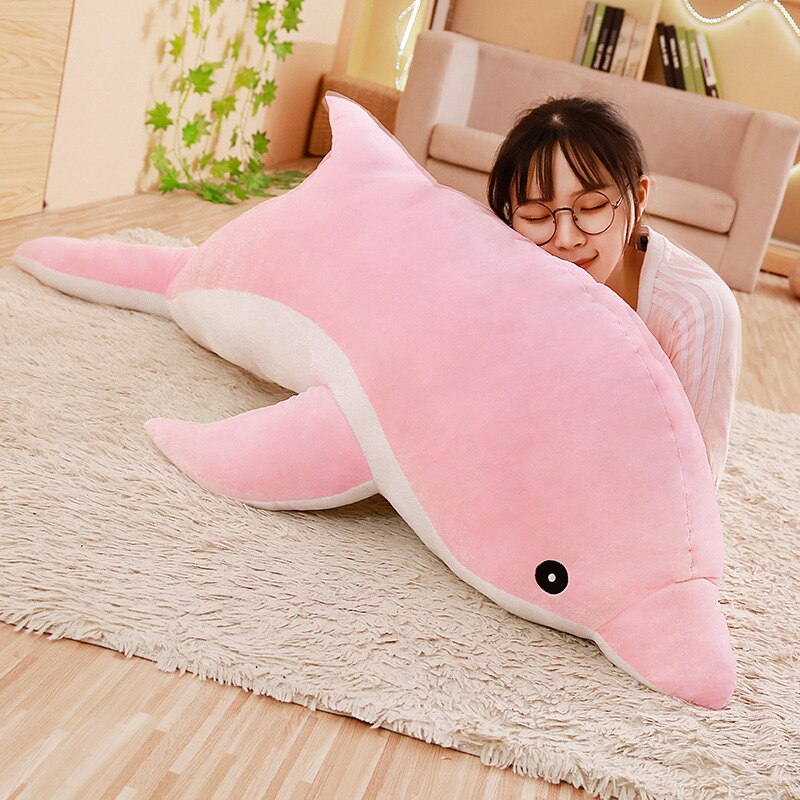Blue / Pink Plush Dolphin Toy