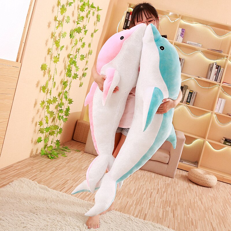 Blue / Pink Plush Dolphin Toy
