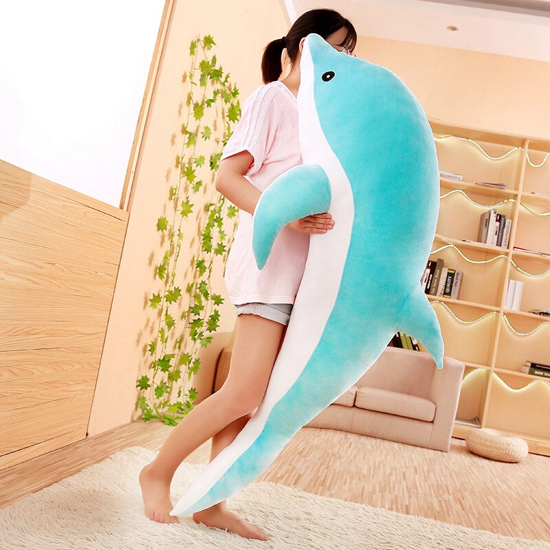 Blue / Pink Plush Dolphin Toy