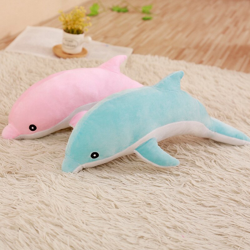 Blue / Pink Plush Dolphin Toy