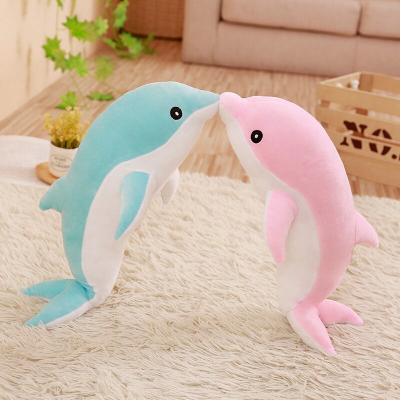 Blue / Pink Plush Dolphin Toy