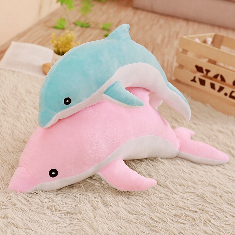 Blue / Pink Plush Dolphin Toy