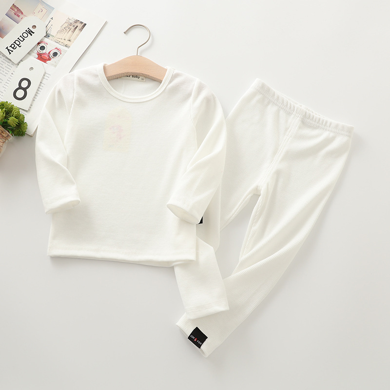Girls Ribbed Fitted Pajamas Set