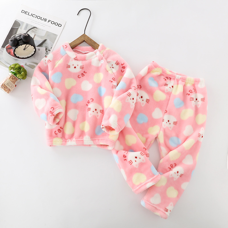 Winter Warm Girls Pajamas Set