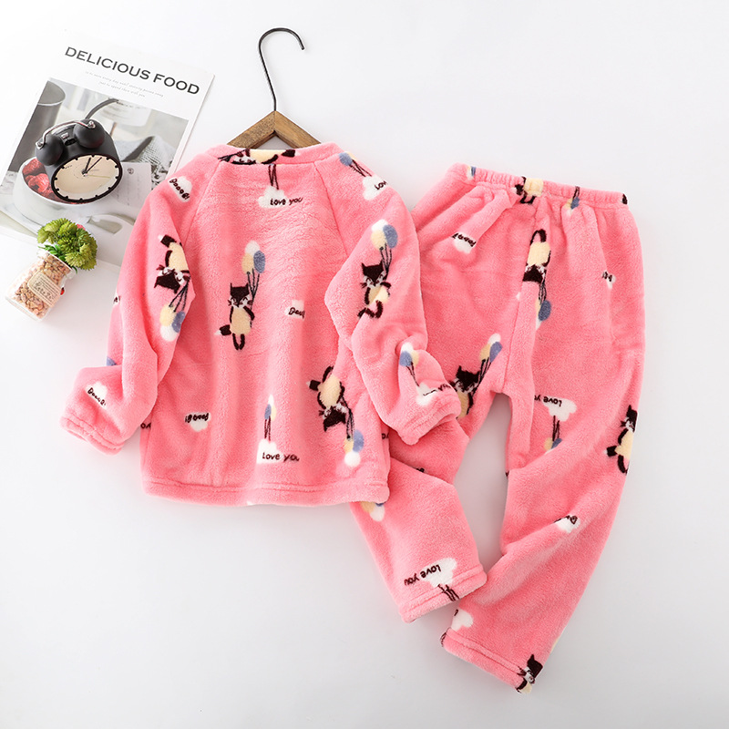 Winter Warm Girls Pajamas Set