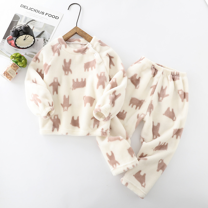 Winter Warm Girls Pajamas Set
