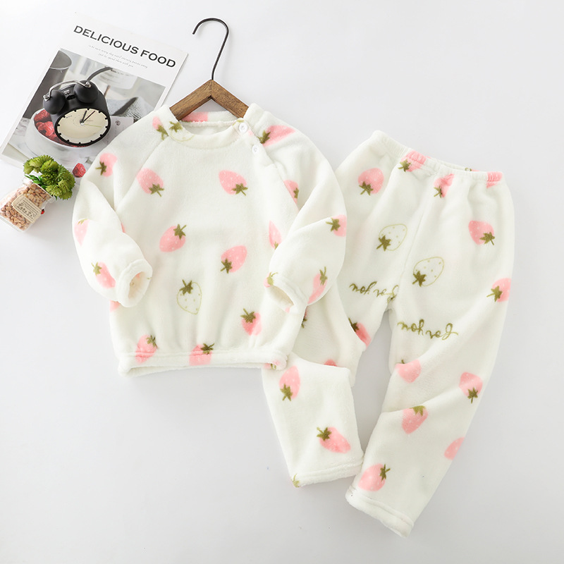 Winter Warm Girls Pajamas Set