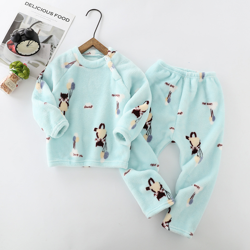 Winter Warm Girls Pajamas Set