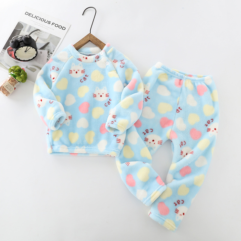 Winter Warm Girls Pajamas Set